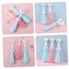 GALPADA 3Pcs Cute Toothbrush Soft Bristles Manual Toothbrush for Non Skid Grip Design for Ages Bright Colors Red Blue Green for Little Ones view 3