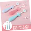 GALPADA 3Pcs Cute Toothbrush Soft Bristles Manual Toothbrush for Non Skid Grip Design for Ages Bright Colors Red Blue Green for Little Ones view 4