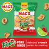 Mac's Tajin Chili Lime Fried Pork Skins - Tajin Chili Lime Flavored Chicharrones Pork Rinds - Low Carb, Gluten-Free, Keto-Friendly Snack- 3oz (12-Pack) view 2