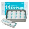 Whisper Ear Plugs (14 pcs) | Soft Silicone | Reusable Silicone Ear Plugs for Swimming, Sleep, Travel, Noise & Snoring | Moldable Comfort Fit Wax Earplugs for Sleep | Waterproof Swim Ear Plugs Adults view 1