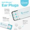 Whisper Ear Plugs (14 pcs) | Soft Silicone | Reusable Silicone Ear Plugs for Swimming, Sleep, Travel, Noise & Snoring | Moldable Comfort Fit Wax Earplugs for Sleep | Waterproof Swim Ear Plugs Adults view 2