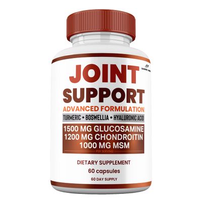 Shark Labs (1 Pack) Joint Support Capsules, All Natural Premium Formula, Maximum Strength Vitamin, Joint Support Supplement Pills