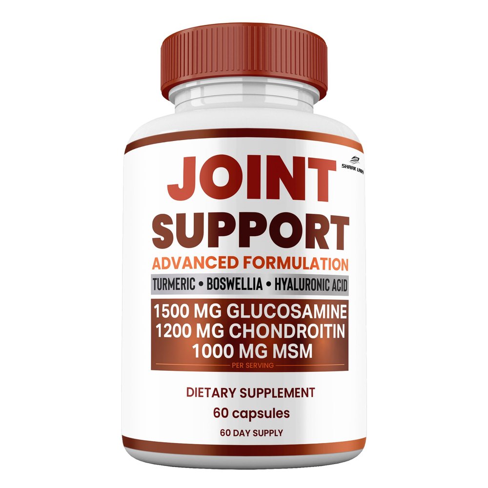 Shark Labs (1 Pack) Joint Support Capsules, All Natural Premium Formula, Maximum Strength Vitamin, Joint Support Supplement Pills