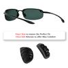 2 Pairs Replacement Nose Pads for Maui Jim Kanaha MJ409 Sport Sunglasses, Easy Slip On Nose Piece Guard view 2