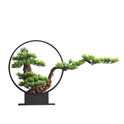 AFPSDLFJDLS Bonsai Luohan Pine Green Plant Porch Floor Sales Office Villa Model Room Decoration