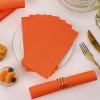100 Pcs Orange Paper Napkins Disposable - Orange Guest Dinner Napkins for Bathroom Wedding Birthday Picnic Easter Party view 4