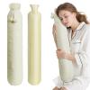 Hot Water Bottle with Cover, 2L Rubber Hot Water Bag with Soft Cover (2 Liter), for Cramps, Compress Pain Relief, Removable Hot Cold Pack (Beige) view 1