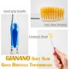 GIANANO Soft Slim Gold Bristles Toothbrush for Sensitive Gums - Soft Slim Bristles, Compact Head, Toothbrushes for Adults / 4-Piece Set (Blue, Green, Pink, Violet) view 3