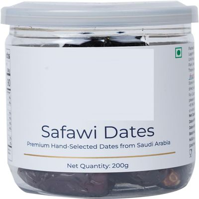 17.63oz Safawi Dates 500g | Saudi Arabia Dates | All Natural | No Preservatives | No Added Sugar | Gluten Free | Vegan | Plant Based | Non GMO | Dry Fruits | Khajur | Khajoor | Khejur