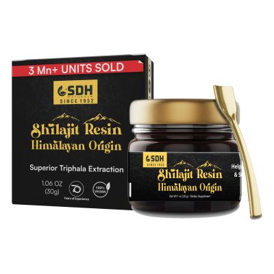 Pure Himalayan Shilajit Resin 500mg with 85+ Trace Minerals 70% Fulvic Acid