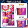 Maxdot 50 Pcs Happy Diwali Snack Cups 9oz Disposable Ice Cream Cups Decorative Paper Dessert Bowls Indian Deepavali Party Supplies for Yogurt, Cupcakes, Soup Hot or Cold Food view 2