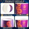 Maxdot 50 Pcs Happy Diwali Snack Cups 9oz Disposable Ice Cream Cups Decorative Paper Dessert Bowls Indian Deepavali Party Supplies for Yogurt, Cupcakes, Soup Hot or Cold Food view 3