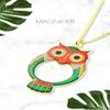 10X Magnifying Glass Necklace Decoration Magnifier The Best Reading Magnifier for Small Prints Low Vision Seniors owl Marriage view 3