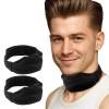 2Pcs Trach Covers for Tracheostomy Neck Stoma Cover Breathable Dust- Proof Shield Neck Trachea Protector Adjustable Tracheostomy Supplies Reusable Tracheostomy Care Kits for Men and Women (Black, L) view 1