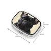 Pill Box 2 Compartment Medicine Pill Case for Pocket or Purse Mini Metal Pill Holder French Bulldog Pill Case Vitamin Organizer Portable Travel Pill Container to Hold Supplements Vitamins view 2