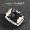 Pill Box 2 Compartment Medicine Pill Case for Pocket or Purse Mini Metal Pill Holder French Bulldog Pill Case Vitamin Organizer Portable Travel Pill Container to Hold Supplements Vitamins view 4