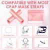 4 Pack Satin Mask Strap Covers, Face Cushion Cover for Strap Headgear, Universal and Reusable Comfort Pads, C Papa Accessories & Supplies Mask Cover Headgear Pads for Reducing Red Marks (Dark Pink) view 4
