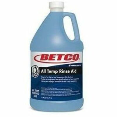 Betco Symplicity All Temp Rinse Aid, 128 Oz, Total Qty 4