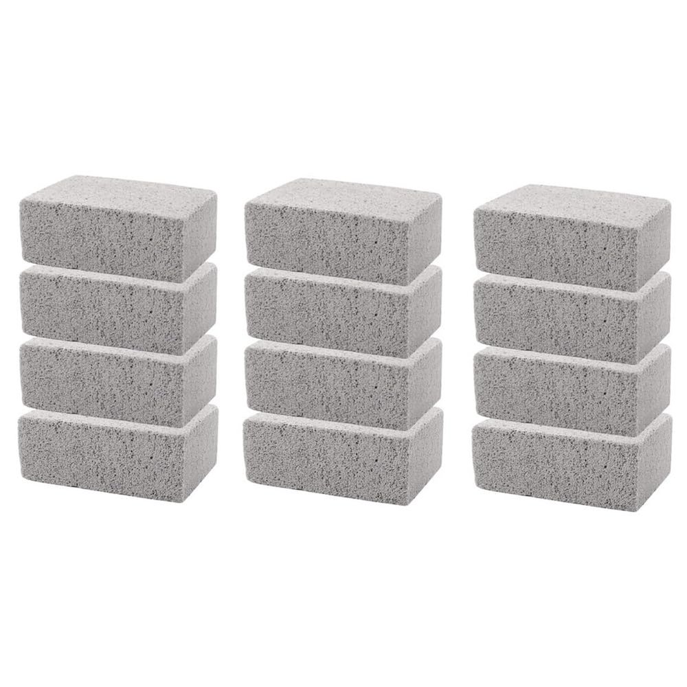 shncuonp 12PCS BBQ Grill Cleaning Brush Brick Block Barbecue Cleaning Stone Pumice Brick for Barbecue Rack BBQ Tools