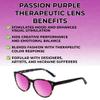 Medspex Adel-AVT Color Therapy Reading Glasses +2.75 Violet Purple/Passion Purple Unisex Fluorescent Light Sensitivity Chromotherapy Chakra Healing view 2