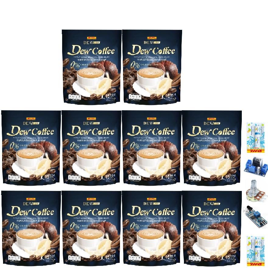Arabica Smooth Natural Delicious Fruit Snack Good Shape DewCoffee By PiDew Instant Roasted Mix Coffee 225g/Pack Set 10 C449 By Thaigiftshop [Get Free Tomato Facial Mask]