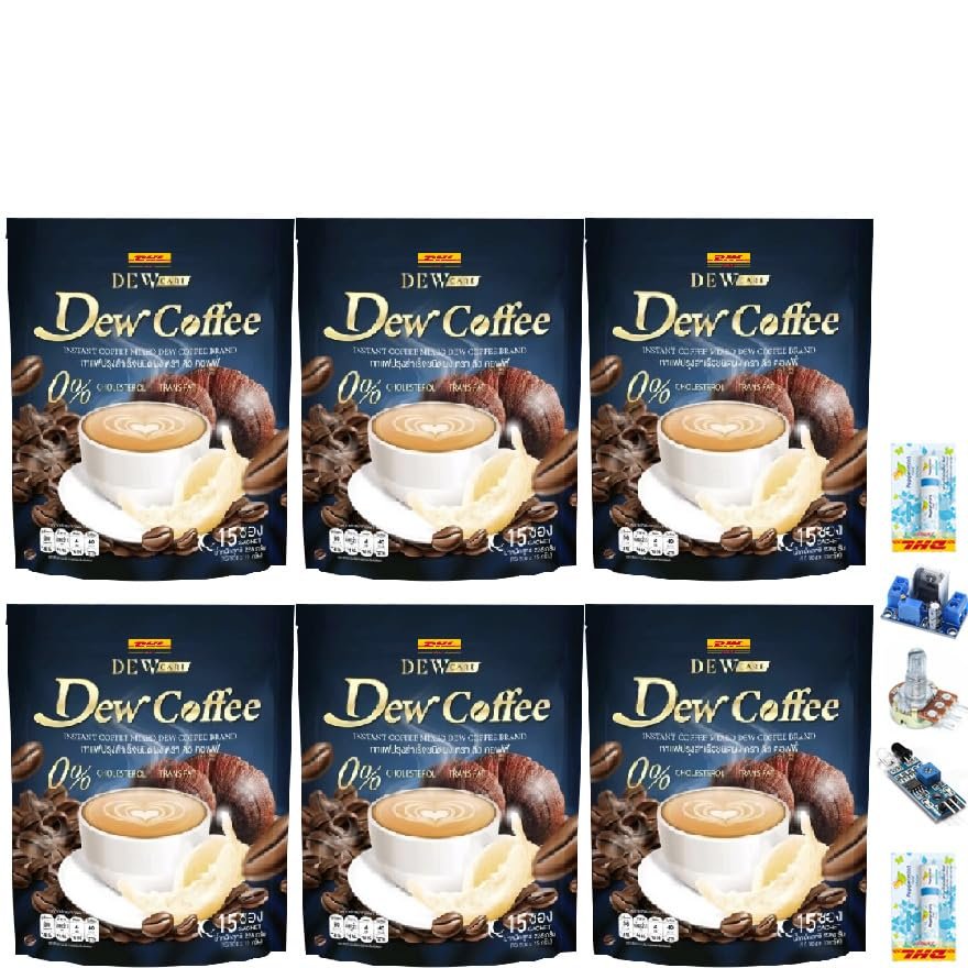225g/Pack Arabica Smooth Natural Delicious Fruit Snack Good Shape DewCoffee By PiDew Instant Roasted Mix Coffee Set 6 A911 By Thaigiftshop [Get Free Tomato Facial Mask]