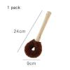 Wooden Handle Dish Brush with Fiber Bristles for Kitchen Cleaning, Scrub Brush Applicable to Bottles Pans Pots Dishes, Durable and Rust-Proof (Size A B C D E Optional) view 2
