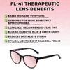 Medspex Adel-AVT Color Therapy Reading Glasses +3.75 Violet Purple/FL-41 Rose Unisex Fluorescent Light Sensitivity Chromotherapy Chakra Healing view 2