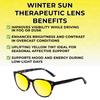 Medspex Adel-AVT Color Therapy Reading Glasses +0.75 Violet Purple/Gold Yellow Unisex Fluorescent Light Sensitivity Chromotherapy Chakra Healing view 2