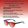 Medspex Adel-AVT Color Therapy Reading Glasses +1.00 Violet Purple/Deep Red Unisex Fluorescent Light Sensitivity Chromotherapy Chakra Healing view 2
