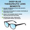 Medspex Adel-AVT Color Therapy Reading Glasses +1.00 Violet Purple/Baby Blue Unisex Fluorescent Light Sensitivity Chromotherapy Chakra Healing view 2