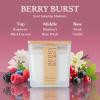 Aeviva Scented Candle, 7.04 oz Berry Burst Aromatherapy Candle, Natural Soy Wax with Wooden Wick, 45 Hours Burn Time, Stress Relief Meditation Amber Jar Candle Gifts view 3