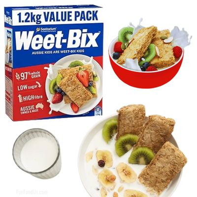 (1.2kg Box) Weet-Bix Biscuits Whole Grain Cereal, Low-Sugar Whole Grain Wheat Biscuits, Delicious as Part of Breakfasts or Snacks & Get a BONUS Mystery Gifts