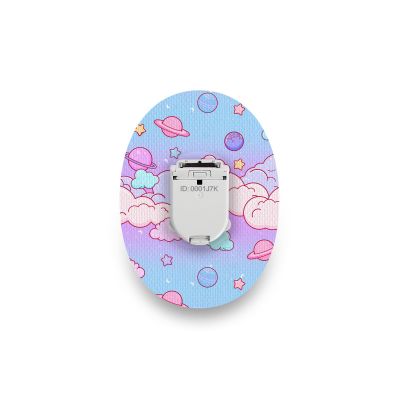 Type One Style CGM Patches - Premium Adhesive Sensor Covers for Libre, Dexcom, Medtronic, Glucose Monitors - Cosmic Clouds Patch (Glucomen Day, 5-Pack)