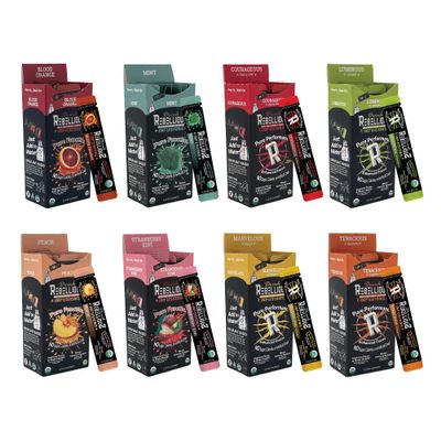 Rebellious Organic Energy Drink Mix Pure Function & Performance Bundle (8 Packs, 10 Counts on Each) 0 Calories, Sugar Free, Loaded with Antioxidants, L-Theanine, and Natural Caffeine 80 Counts
