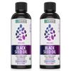 ZHOU Organic Black Seed Oil - Black Cumin Seed Oil Cold Pressed, Nigella Sativa, Pure Unrefined Blackseed Liquid, Premium Supplement for Health with Thymoquinone, Omega 3 6 9-8 Fl Oz (Pack of 2) view 1