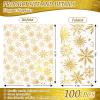 JarThenaAMCS 100Pcs Christmas Guest Napkins Disposable Foil Gold Snowflake Paper Napkin Xmas Dinner Hand Napkins for Winter Holiday Party Tableware Supplies view 2