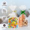 100PCS Cellophane Treat Bags 9x15 Inches Clear Plastic Gift Bags with Twist Ties Cello Party Favor Bags for Wrapping Halloween Christmas Gifts, Candies, Dessert, Bakery, Cookies, Chocolate, Popcorn view 3
