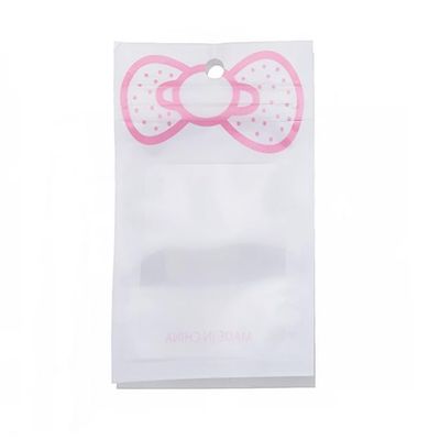 20PCS Cute Pink Jewelry Bags Bow Tie Candy Cookies Packing Bags Ornament Beads Storage Pouches Gifts Wrap Cellophane Bags Snack Bag Mylar For Display Storage Small Business Supplies (White-8*12cm)