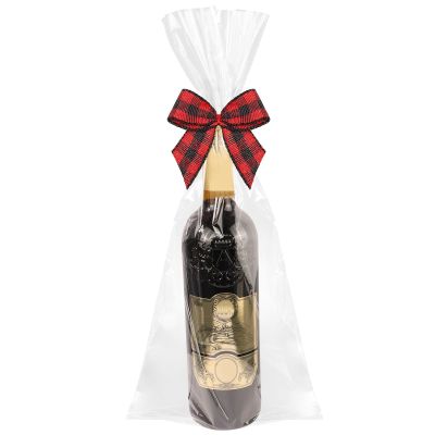 100pcs 6"x18" Cellophane Bags for Wine Bottles Clear Cello Treat Gift Bag With Twist Ties for Mug, Cookies, Party Favors, Christmas Gift, Halloween, Thanksgiving, Easter, Mother's Day, Valentine's Day