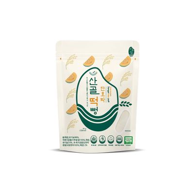 ECOMOMMEAL Sangol Rice Rusks Sweet Pumpkin, 15 Bag Set Organic Rice Snack, No Additives