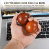 2 Pcs Baoding Balls, Rosewood Hand Exercise Balls With Storage Case, 2-Inch Hand Massagers view 2
