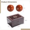 2 Pcs Baoding Balls, Rosewood Hand Exercise Balls With Storage Case, 2-Inch Hand Massagers view 4