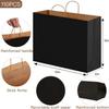 TOMNK 110pcs 16x6x12 Inch Black Paper Bags with Handles, Kraft Large Paper Gift Bags Bulk for Shopping, Birthday, Wedding, Merchandise, Business and Party view 2