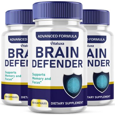 (3 Pack) Brain Defender Supplement, Brain Defend Pills for Focus and Memory Support, BrainDefender Advanced Nootropic Capsules Daily Clarity Cognitive Health Function, Brain Defense Vitamins (180 Ct)