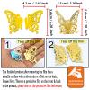 3D Gold Mirror Butterfly Cake Toppers, 12 Pieces, Acrylic Wedding Birthday Cake Decorations, Cupcake Toppers view 4