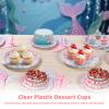 OMISTAR 96 Pcs Mermaid Party Dinnerware Set, Pink Purple Gradient Scale Design, Disposable Paper Plates Napkins Forks for 24 Guests, Ocean Theme Birthday Decorations view 2