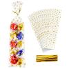 Cherodada 100 Pcs Star Printed Gift Cellophane Treat Bags, Celebrations Baby Showers Weddings Birthday Party Gift Wrapping(3x12 Inch) view 1