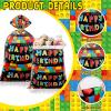 gisgfim 1Pcs Extra Large Birthday Plastic Gift Bags 37x56 Inch Oversized Party Gift Wrapping Bag Building Block Theme Party Decorations for Kids Boys Girls Happy Birthday Baby Shower Holiday Supplies view 3