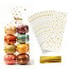 Cherodada 100 Pcs Star Printed Gift Cellophane Treat Bags, Celebrations Baby Showers Weddings Birthday Party Gift Wrapping(4x10 Inch) view 1